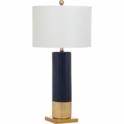 (Set of 2) 31" Dolce Table Lamp Navy/Gold (Includes CFL Light Bulb) - Safavieh 6 (Set of 2) 31" Dolce Table Lamp Navy/Gold (Includes CFL Light Bulb) - Safavieh -Desk Lamps sales shop unnamed file 535