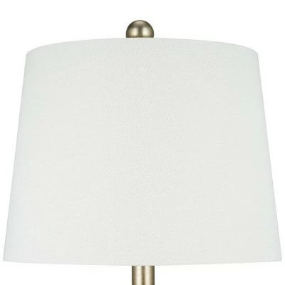 24" Faux Wood Table Lamp Silver - Cresswell Lighting 3 24" Faux Wood Table Lamp Silver - Cresswell Lighting - Image 3