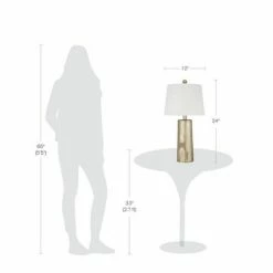 24" Faux Wood Table Lamp Silver - Cresswell Lighting 11 24" Faux Wood Table Lamp Silver - Cresswell Lighting -Desk Lamps sales shop unnamed file 5359