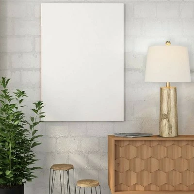 24" Faux Wood Table Lamp Silver - Cresswell Lighting 6 24" Faux Wood Table Lamp Silver - Cresswell Lighting - Image 6