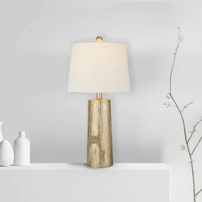 24" Faux Wood Table Lamp Silver - Cresswell Lighting 7 24" Faux Wood Table Lamp Silver - Cresswell Lighting - Image 7