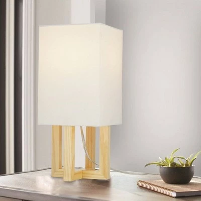14.5" MDF Table Lamp Natural - Cresswell Lighting 5 14.5" MDF Table Lamp Natural - Cresswell Lighting - Image 5
