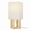 15" Square MDF Table Lamp (Includes LED Light Bulb) Natural - Cresswell Lighting
