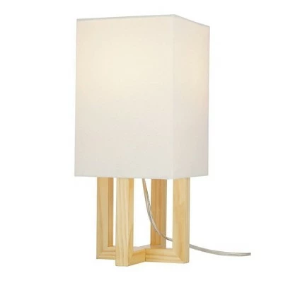 15" Square MDF Table Lamp (Includes LED Light Bulb) Natural - Cresswell Lighting 1 15" Square MDF Table Lamp (Includes LED Light Bulb) Natural - Cresswell Lighting