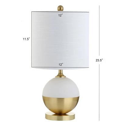 JONATHAN Y 23.5" Ceramic/Metal Carr Table Lamp (Includes LED Light Bulb) White - JONATHAN Y 3 JONATHAN Y 23.5" Ceramic/Metal Carr Table Lamp (Includes LED Light Bulb) White - JONATHAN Y - Image 3