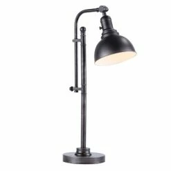 30" x 34" Emery Desk Lamp Antique Silver - LumiSource