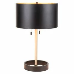 Desk Lamps sales shop 62 24" Hilton Table Lamp Black/Gold - LumiSource