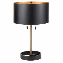 24" Hilton Table Lamp Black/Gold - LumiSource -Desk Lamps sales shop unnamed file 5417