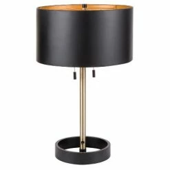 24" Hilton Table Lamp Black/Gold - LumiSource -Desk Lamps sales shop unnamed file 5418