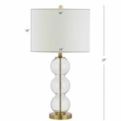 JONATHAN Y 27" (Set of 2) Bella Glass Triple Sphere Table Lamp (Includes Energy Efficient Light Bulb) - JONATHAN Y Chrome -Desk Lamps sales shop unnamed file 542