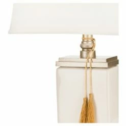 32" Amiliana Glazed Tassel Lamp Cream (Includes CFL Light Bulb) - Safavieh -Desk Lamps sales shop unnamed file 5433