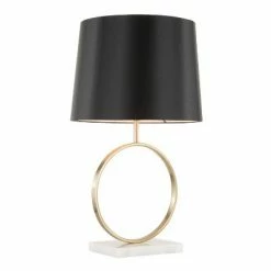 Desk Lamps sales shop 54 26" Moon Table Lamp Black/Gold/White - LumiSource