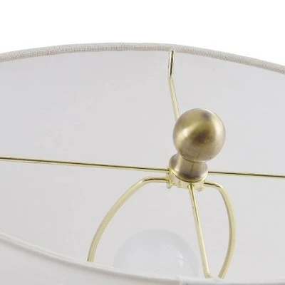 Large Round Transitional Dimpled Moulded Table Lamp White - StyleCraft 2 Large Round Transitional Dimpled Moulded Table Lamp White - StyleCraft - Image 2