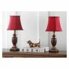 (Set of 2) 17" Hermione Urn Lamp Red (Includes CFL Light Bulb) - Safavieh