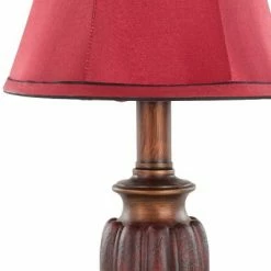 (Set of 2) 17" Hermione Urn Lamp Red (Includes CFL Light Bulb) - Safavieh -Desk Lamps sales shop unnamed file 5449