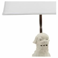 (Set of 2) 28.5" Foo Dog Table Lamp Cream (Includes CFL Light Bulb) - Safavieh -Desk Lamps sales shop unnamed file 5453