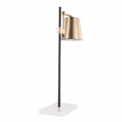25-29" Metric Table Lamp Antique Brass/White - LumiSource -Desk Lamps sales shop unnamed file 5456