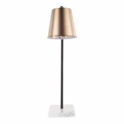 25-29" Metric Table Lamp Antique Brass/White - LumiSource -Desk Lamps sales shop unnamed file 5458