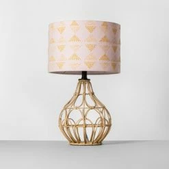 Rattan Table Lamp Pink Shade - Opalhouse 6 Rattan Table Lamp Pink Shade - Opalhouse -Desk Lamps sales shop unnamed file 5471