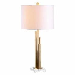 (Set of 2) 32" Hopper Table Lamp Brass Gold (Includes LED Light Bulb) - Safavieh -Desk Lamps sales shop unnamed file 548