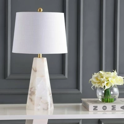 JONATHAN Y 25.5" Xio Alabaster Table Lamp (Includes LED Light Bulb) White - JONATHAN Y 2 JONATHAN Y 25.5" Xio Alabaster Table Lamp (Includes LED Light Bulb) White - JONATHAN Y - Image 2