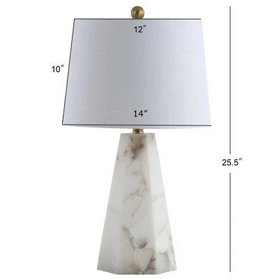 JONATHAN Y 25.5" Xio Alabaster Table Lamp (Includes LED Light Bulb) White - JONATHAN Y 3 JONATHAN Y 25.5" Xio Alabaster Table Lamp (Includes LED Light Bulb) White - JONATHAN Y - Image 3