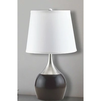 24.5" Modern Metal Table Lamp with Touch Sensor Brown/White - Ore International 2 24.5" Modern Metal Table Lamp with Touch Sensor Brown/White - Ore International - Image 2
