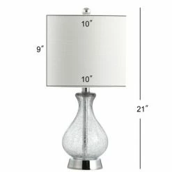 JONATHAN Y 21" Metal/Bubble Glass Playa Table Lamp (Includes LED Light Bulb) Clear - JONATHAN Y -Desk Lamps sales shop unnamed file 594