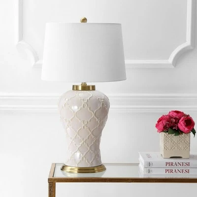 JONATHAN Y 29" Ceramic Arthur Table Lamp (Includes LED Light Bulb) Beige - JONATHAN Y 2 JONATHAN Y 29" Ceramic Arthur Table Lamp (Includes LED Light Bulb) Beige - JONATHAN Y - Image 2