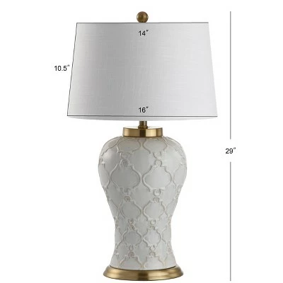JONATHAN Y 29" Ceramic Arthur Table Lamp (Includes LED Light Bulb) Beige - JONATHAN Y 3 JONATHAN Y 29" Ceramic Arthur Table Lamp (Includes LED Light Bulb) Beige - JONATHAN Y - Image 3
