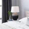 Olivia & May 23" x 15" Modern Ceramic Table Lamp Black - Olivia & May