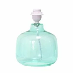 Glass Table Lamp with Fabric Shade Aqua - Simple Designs -Desk Lamps sales shop unnamed file 658