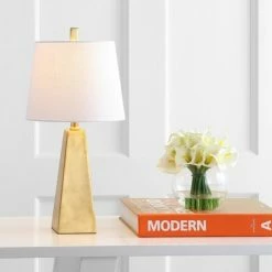 JONATHAN Y 20.5" Alexis Resin Table Lamp (Includes LED Light Bulb) Gold - JONATHAN Y