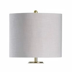 Round Clear Glass Table Lamp with Polished Steel Base - StyleCraft