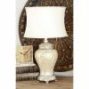 Olivia & May 30" x 18" Glam Glass Table Lamp Beige - Olivia & May