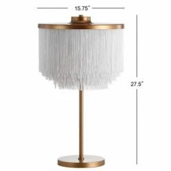 JONATHAN Y 27.5" Fringed/Metal Coco Table Lamp (Includes LED Light Bulb) Gold - JONATHAN Y 5 JONATHAN Y 27.5" Fringed/Metal Coco Table Lamp (Includes LED Light Bulb) Gold - JONATHAN Y -Desk Lamps sales shop unnamed file 760