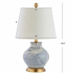 JONATHAN Y 20.5" Ceramic Holly Marbleized Table Lamp (Includes LED Light Bulb) Blue - JONATHAN Y -Desk Lamps sales shop unnamed file 766