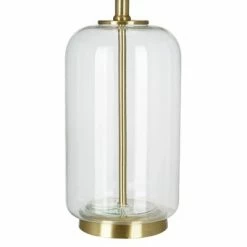 25" Glass Table Lamp Clear (Includes CFL Light Bulb) - Cresswell Lighting