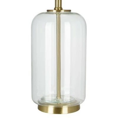 25" Glass Table Lamp Clear (Includes CFL Light Bulb) - Cresswell Lighting 1 25" Glass Table Lamp Clear (Includes CFL Light Bulb) - Cresswell Lighting