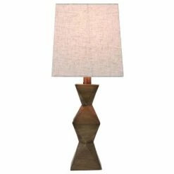 Knox Stacked Diamond Lamp Desert Brown - Decor Therapy