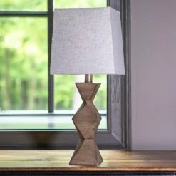 Knox Stacked Diamond Lamp Desert Brown - Decor Therapy -Desk Lamps sales shop unnamed file 777