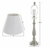 Set of 2 Table Lamps Traditional Brushed Steel (Includes LED Light Bulb) - Yorkshire Home
