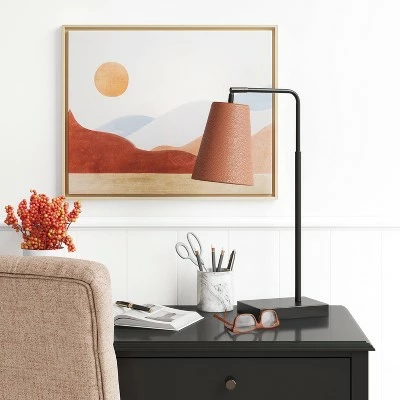 Covington Faux Leather Task Lamp Brown (Includes LED Light Bulb) - Threshold™ 2 Covington Faux Leather Task Lamp Brown (Includes LED Light Bulb) - Threshold™ - Image 2