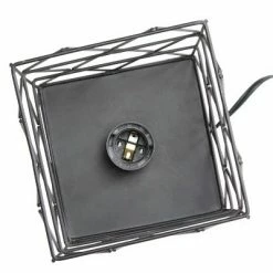 Metal Geometric Square Table Lamp Black - Simple Designs -Desk Lamps sales shop unnamed file 843