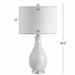 JONATHAN Y 26.5" Josephine Seashell Table Lamp (Includes LED Light Bulb) White - JONATHAN Y -Desk Lamps sales shop unnamed file 848