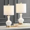 JONATHAN Y 22" (Set of 2) Cox Glass/Metal Table Lamp (Includes Energy Efficient Light Bulb) - JONATHAN Y White
