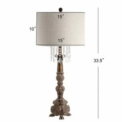 JONATHAN Y 33.5" Resin/Acrylic Carlisle Table Lamp (Includes LED Light Bulb) Brown - JONATHAN Y 6 JONATHAN Y 33.5" Resin/Acrylic Carlisle Table Lamp (Includes LED Light Bulb) Brown - JONATHAN Y -Desk Lamps sales shop unnamed file 872