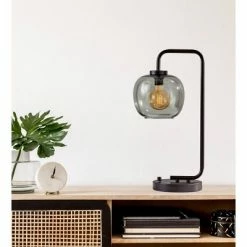 20.5" Ashton Collection Table Lamp Black (Includes Light Bulb) - Adesso