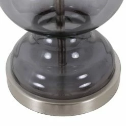 29" x 16" Glass Sadie Sculpted Table Lamp Smoke Translucent - Decor Therapy -Desk Lamps sales shop unnamed file 896