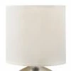 9.25" 2pk Small Matching Touch Table Lamp Set Silver - Cresswell Lighting